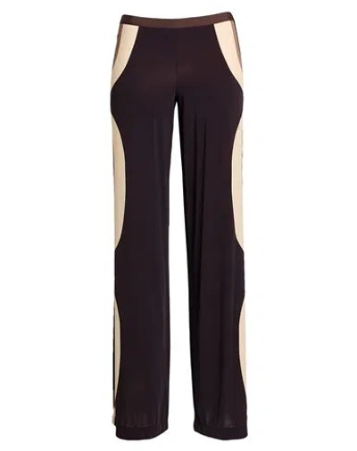 Siyu Woman Pants Dark Brown Size 6 Polyamide, Elastane In Brown