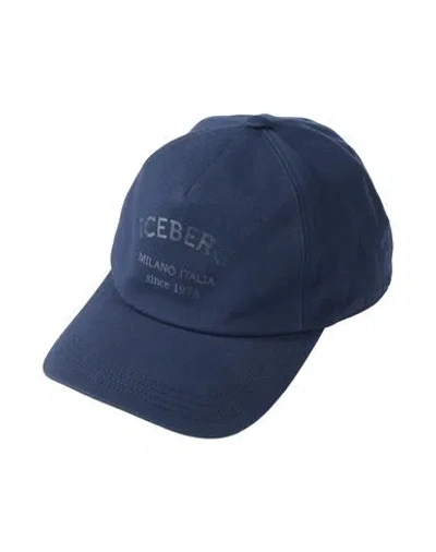 Iceberg Man Hat Midnight Blue Size Onesize Cotton In Blue
