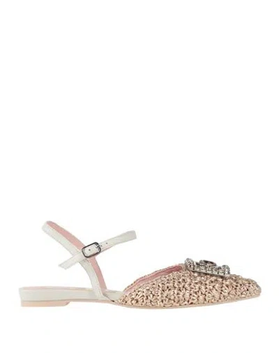 Ras Woman Ballet Flats Sand Size 8 Textile Fibers In Multi