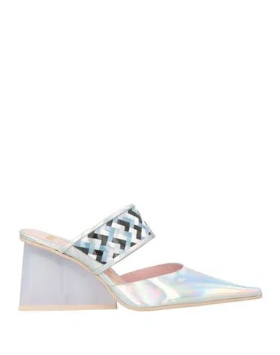 Ras Woman Mules & Clogs Silver Size 7 Leather In Multi