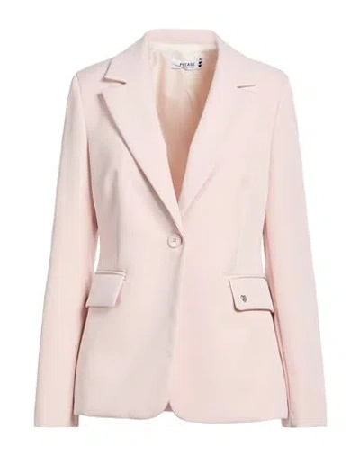 Please Woman Blazer Blush Size L Polyester, Elastane In Pink