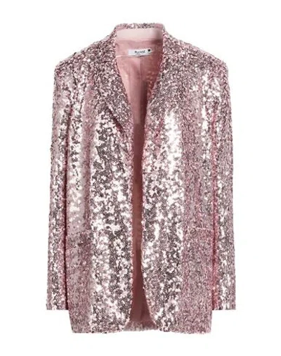 Please Woman Blazer Pink Size M Polyester, Elastane In Pink
