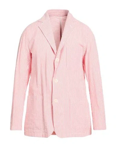 Hartford Man Blazer Red Size 40 Cotton In Pink
