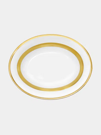 Robert Haviland & C Parlon William Porcelain Vegetable Serving Dish In Gold