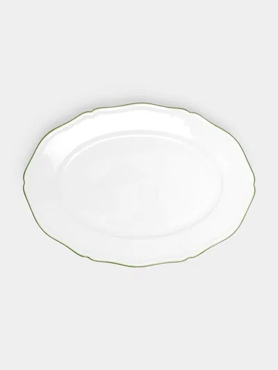 Raynaud Touraine Hand-painted Porcelain Serving Platter In White