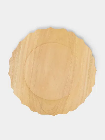 Casalatina Selva Melina Wood Charger Plates - 12.5in/32cm (set Of 4) In Brown