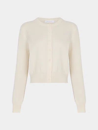 Ryan Roche Cashmere Cropped Crew-neck Cardigan Size: Xs