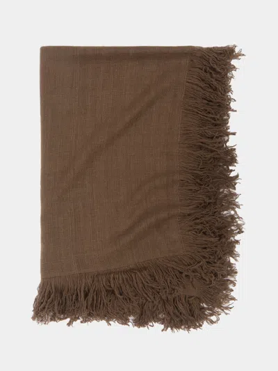 Denis Colomb Perou Nomad Cashmere Blanket (79in/2m) In Brown