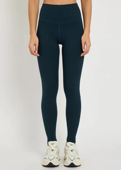 Varley Freesoft Cropped Stretch-jersey Leggings In Navy