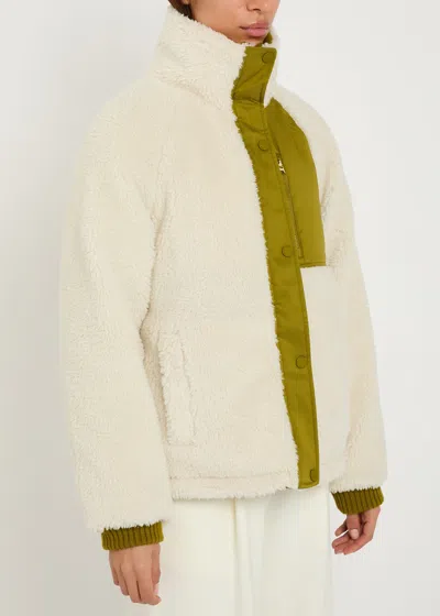 Varley Glover Reversible Fleece And Soft-twill Jacket In Green