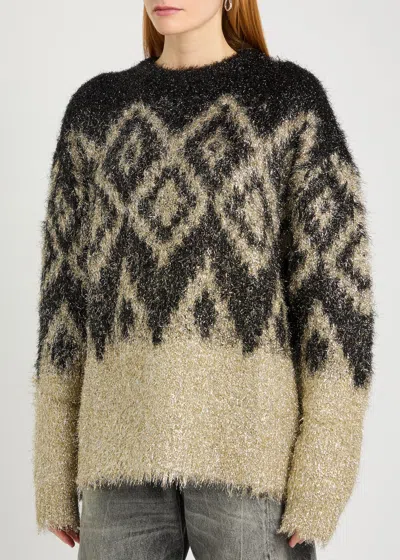 Acne Studios Metallic Thread Jumper In Multi