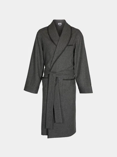 Sébline Hand-embroidered Wool Robe Size: M/l