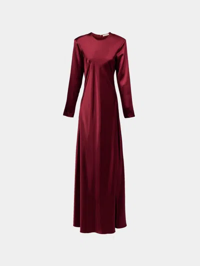 Heirlome Ruth Silk Long Dress Size: Xs In Red