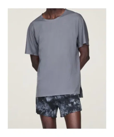 Y-3 Running Short Sleeved T-shirt In Gray