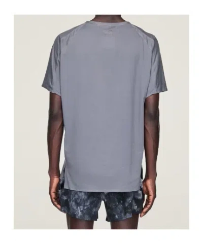Y-3 Running Short Sleeved T-shirt In Gray