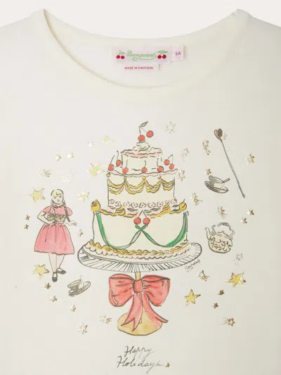 Bonpoint Graphic-print Long-sleeve T-shirt In Neutral