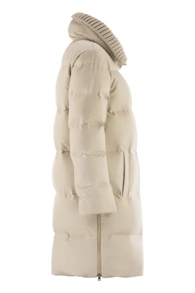 Herno Long Jacket In Cashmere And Silk