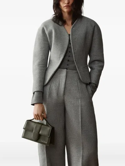 Jacquemus Shoulder Le Grand Bambino Olive Green In Green