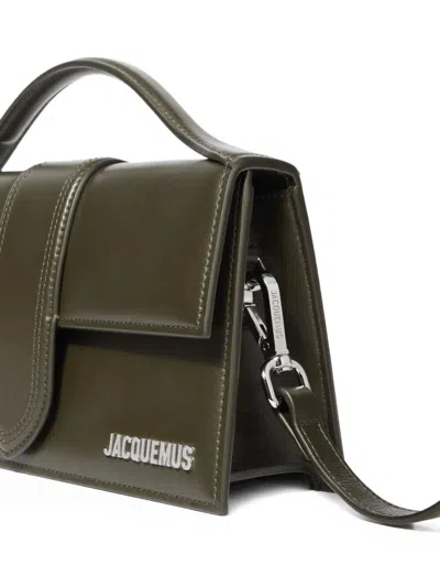 Jacquemus Shoulder Le Grand Bambino Olive Green In Green