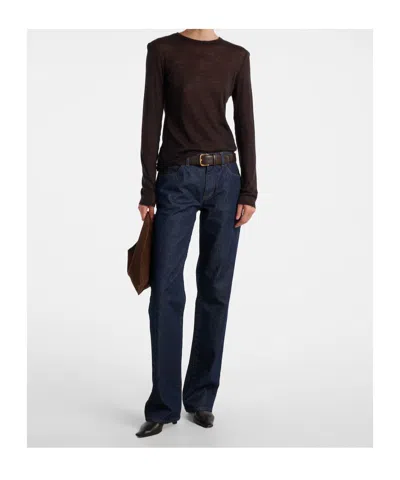 The Row Carlyl Mid-rise Straight Jeans In Blue