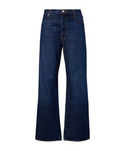 Frame Wide Leg Jeans In Blue