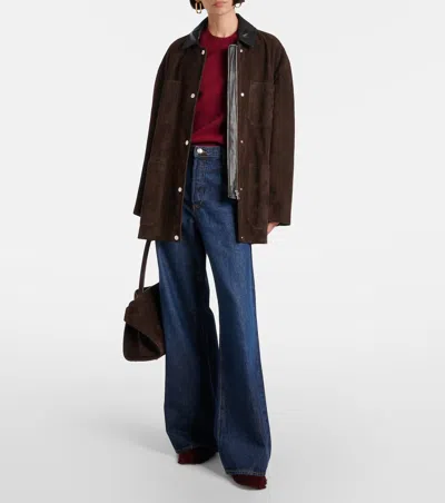 Frame Wide Leg Jeans In Blue