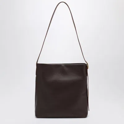 Loewe Womens Dark Chestnut Draped Leather Tote Bag In Brown