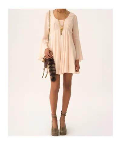 Chloé Silk Georgette Minidress In Pink