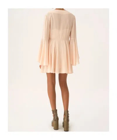 Chloé Silk Georgette Minidress In Pink