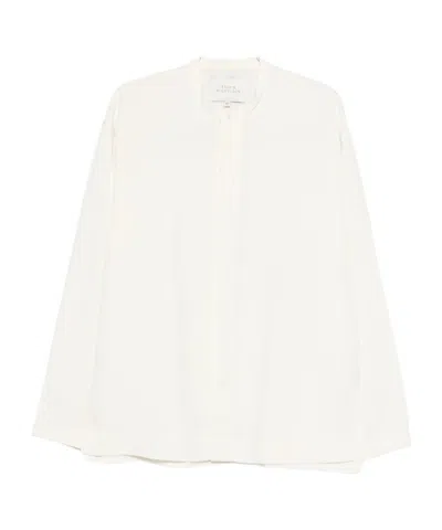 Studio Nicholson Collarless Shirt In White