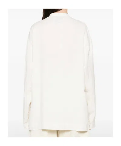 Studio Nicholson Collarless Shirt In White