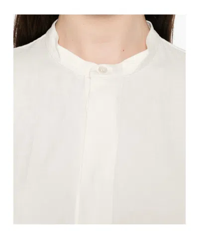 Studio Nicholson Collarless Shirt In White