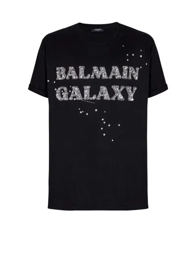 Balmain Galaxy T-shirt In Black