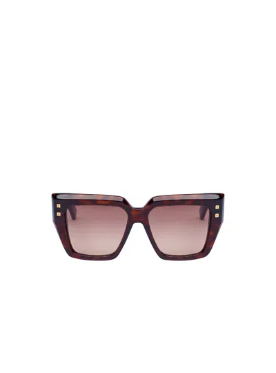 Balmain B-fame Sunglasses In Brown