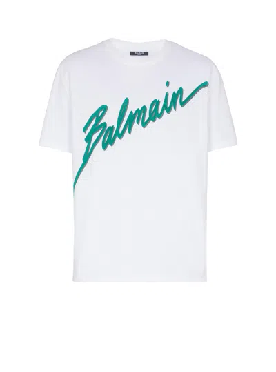 Balmain Crew Neck Short Sleeves In White