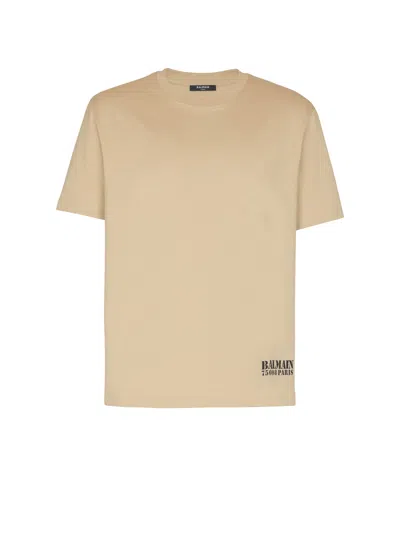 Balmain Stamp Printed T-shirt In Brown