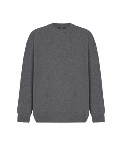 Balmain Eco-cashmere Sweatshirt In Gray