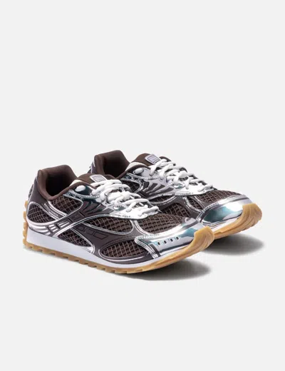 Bottega Veneta Men Fondant And Silver Technical Fabric And Mesh Orbit Sneakers In Multi