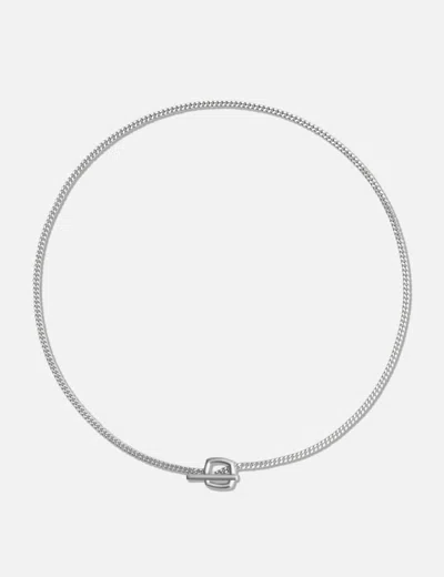 Tom Wood Frame Pendant Satin Thick In Metallic