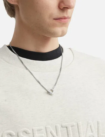 Tom Wood Frame Pendant Satin Thick In Metallic