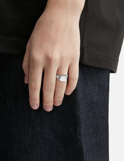 Tom Wood Mini Signet Cushion In Silver