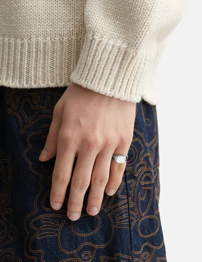 Tom Wood Mini Signet Cushion In Silver