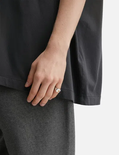 Tom Wood Mined Ring Small Diamond In Silver