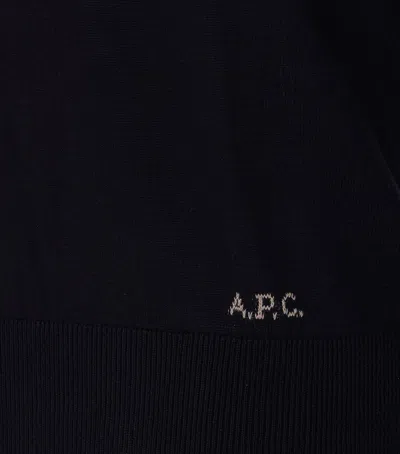 Apc Long-sleeved Knitted Pullover In Black