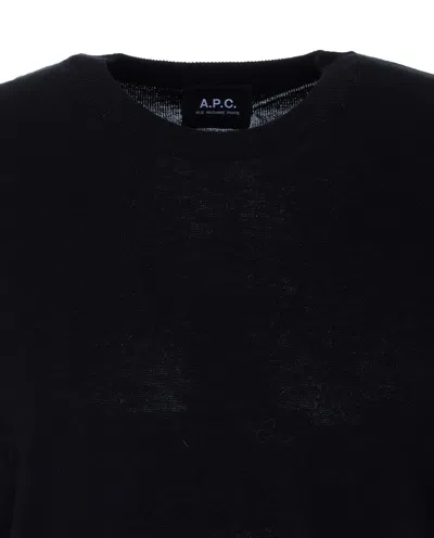 Apc Long-sleeved Knitted Pullover In Black