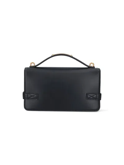 Balmain Smooth Leather B-buzz 24 Bag In Black