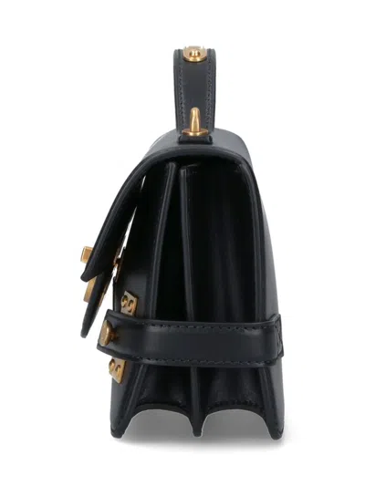 Balmain Smooth Leather B-buzz 24 Bag In Black