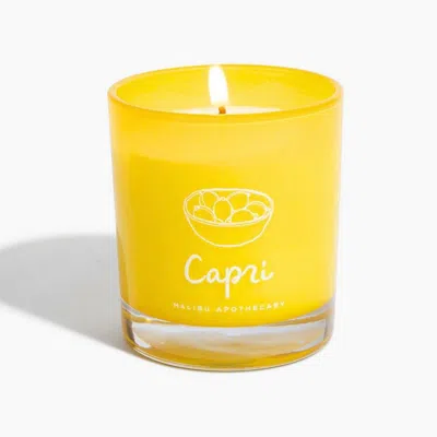 Malibu Apothecary Capri | Lemon Peel + Sage Candle In Yellow