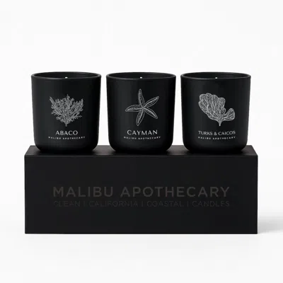 Malibu Apothecary Votive Discovery Set - Abaco | Cayman | Turks & Caicos In Black
