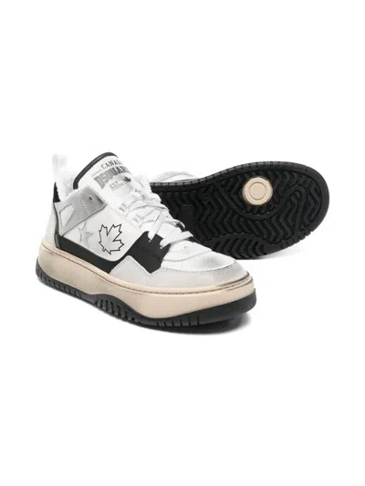 Dsquared2 Sneakers With Logo In Silver